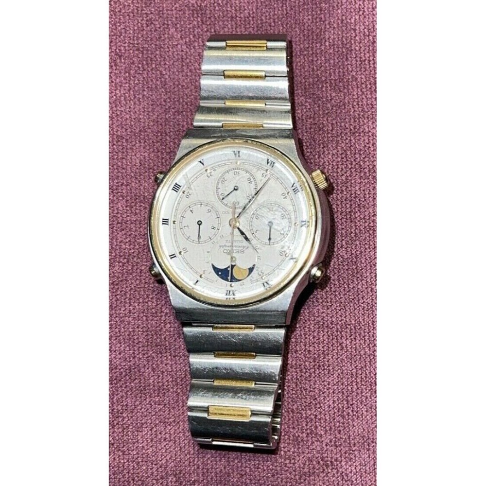 SEIKO 1980s Quartz Sports 100 RARE 7a48-7010 T-459841 All Functions Work